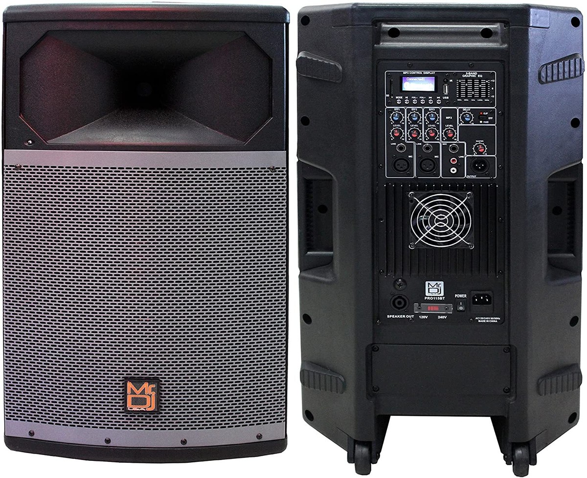 MR DJ PRO115BT PRO PA DJ 15” Powered/Active DJ PA Multipurpose