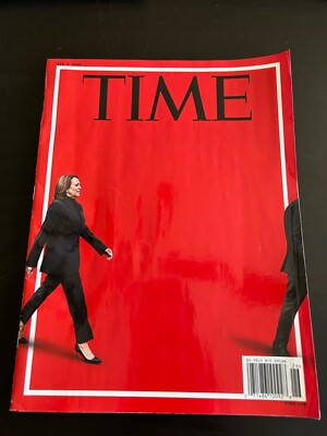 Time Magazine Edition Featuring Kamala Harris On The Cover Iconic Red Background