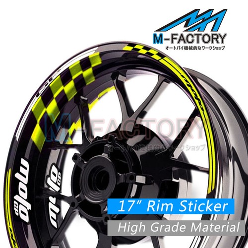 Racing 17 Inch Wheel Blue Rim Stickers AA01 For Honda CB500R 19-20 19 20 - Foto 6 di 16