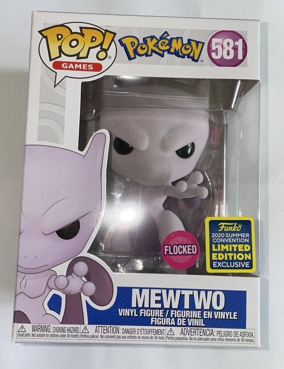 Funko Pop Games - Pokemon Mewtwo 581 (Flocked) (2020 Summer Convention  Limited Edition Exclusive) - Arena Funkos