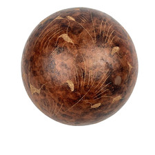 Decorative Wooden Ball Carved 4" Unmarked