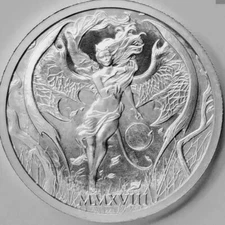 2018 2 OZ .999 PURE SILVER TEMPTATION OF THE SUCCUBUS ROUND COIN PHELI COA GIRL
