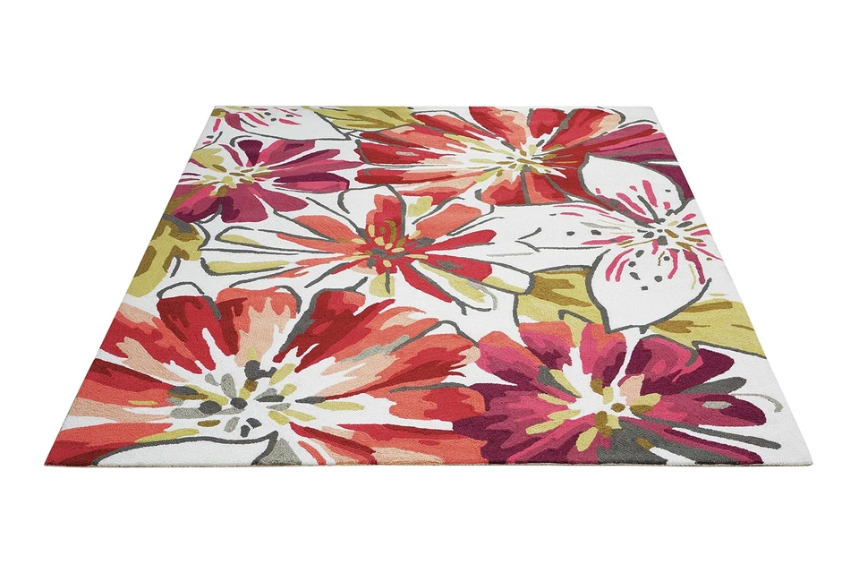 Nourison Fantasy Floral Ivory 1'9'' x 2'9'' Area-Rug, Easy-Cleaning, Non - Image 3 of 4