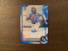 2022 Bowman Chrome Estanli Castillo BLUE MOJO Refractor Auto /150