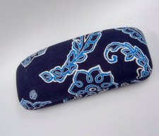 Vera Bradley Hard Shell Glasses Sunglasses Eyeglass Case - Black Blue Paisley