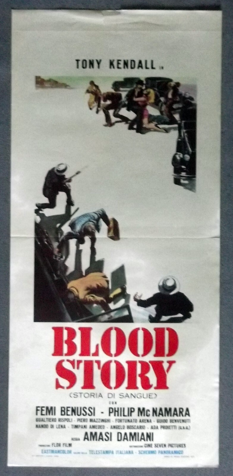 Locandina originale film Blood story (1972) - Regia di Amasi Damiani