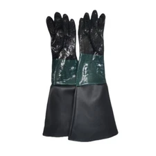 Flexible PVC Sandblasting Gloves for Metalworking and Construction Tasks Safety