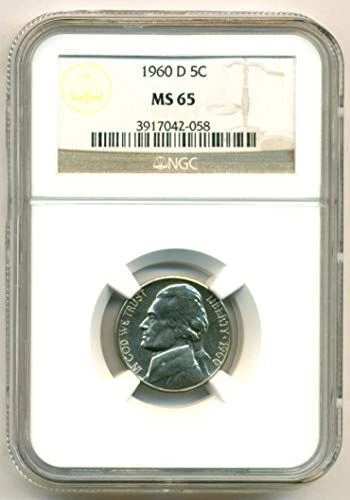 1960 D Jefferson Nickel MS65 NGC