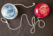 Lot Of 2 Vintage RED Duncan Imperial  BLUE 1998 Pro Spinner YO YOS Classic Toys