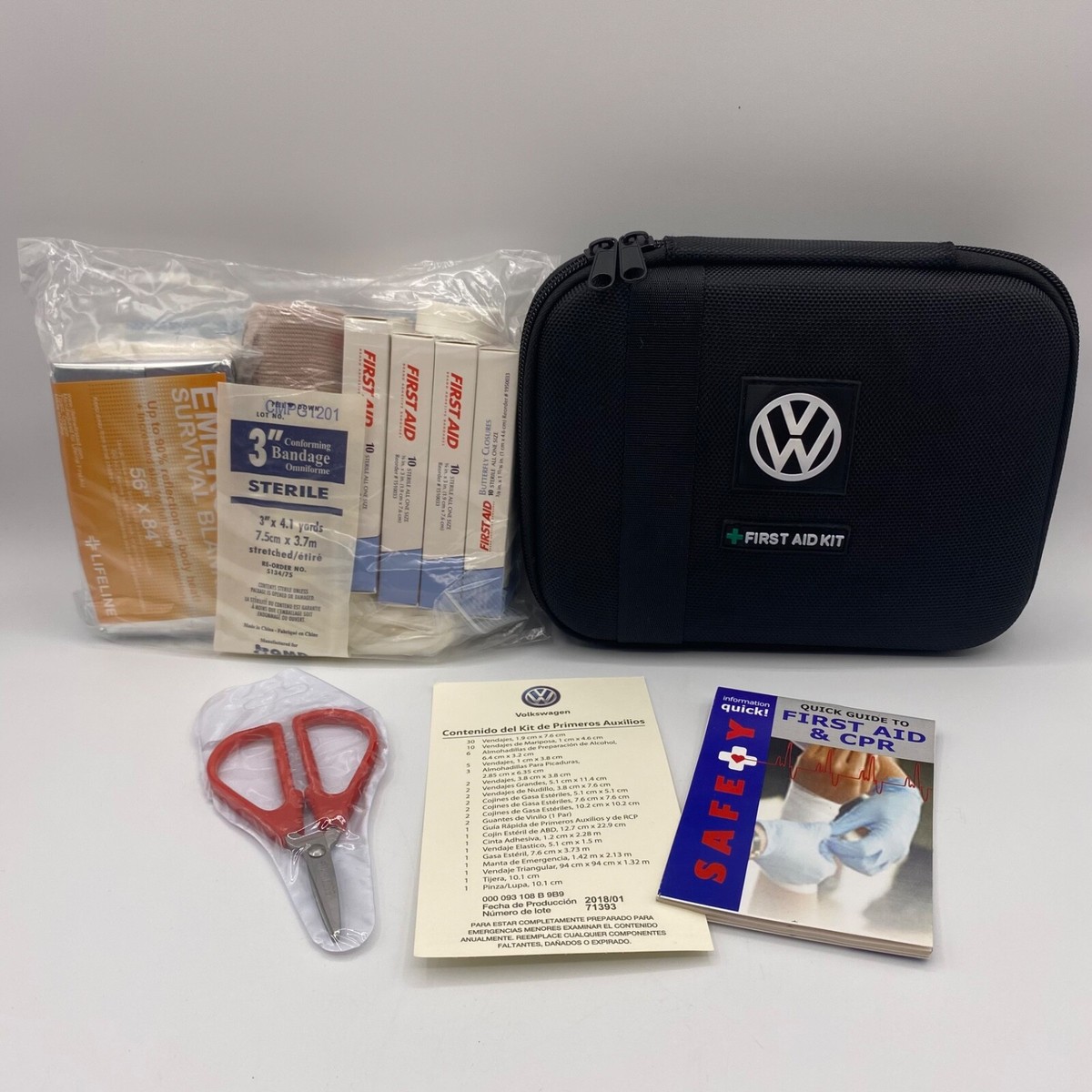 Genuine Volkswagen VW First Aid Safety Kit OEM 000093108B9B9 for