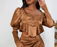 Damen Bluse  Elegant Oberteile Tunika T-Shirt Tops 