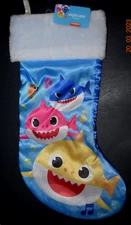 NICKELODEON Lt B STOCKING, KURT S  ADLER "pinkfong BABY SHARK," New/Tag (c) 2022