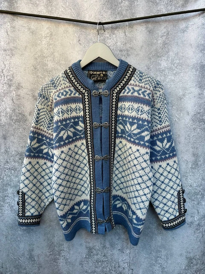 Norlender Norwegian Cardigan 100% Pure New Wool Vintage Sweater Unisex - Image 2 of 4