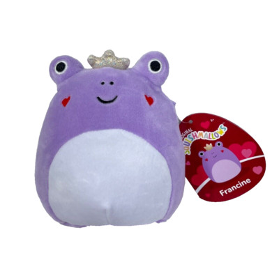 Squishmallows Francine The Frog 5  Plush Purple Valentine s Day Gift Collectible
