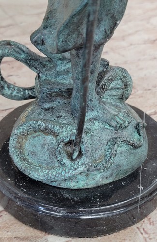 Hot Cast Bronze Sculpture Lady of Blind Justice Scales Sword Marble Base Figure - 第 9/10 張圖片