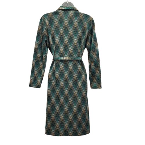 Vintage Green Check Long Sleeve Shirt Dress Women's UK 18 CC837 - Picture 4 of 5