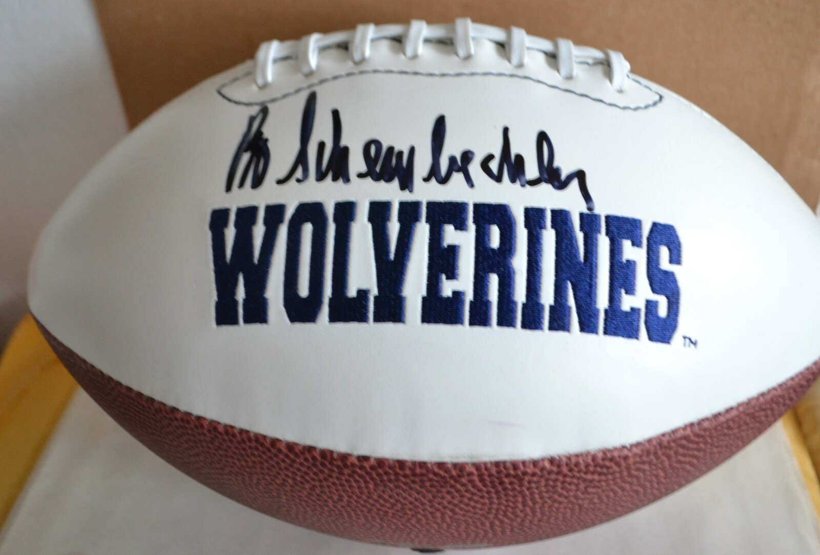 Bo Schembechler Autographed Signed Michigan Wolverines Football Football Michigan 
