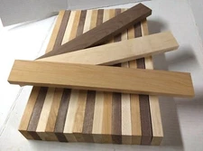 3/4" x 2" x 16" - 5 BLACK WALNUT 5 Hard Maple 5 Cherry Wood Cutting Lumbr Boards