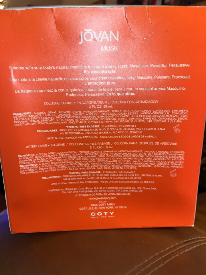 JOVAN MUSK PARA HOMBRE 59ML SPRAY DE COLONIA/ 59ML PARA DESPUÉS DEL AFEITADO (JUEGO DE REGALO) Foto 3 de 4