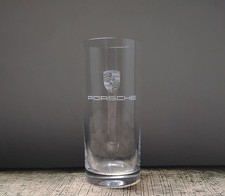 Official PORSCHE Tall Drinking Long Drink Glass: Unused, Excellent Condition! 