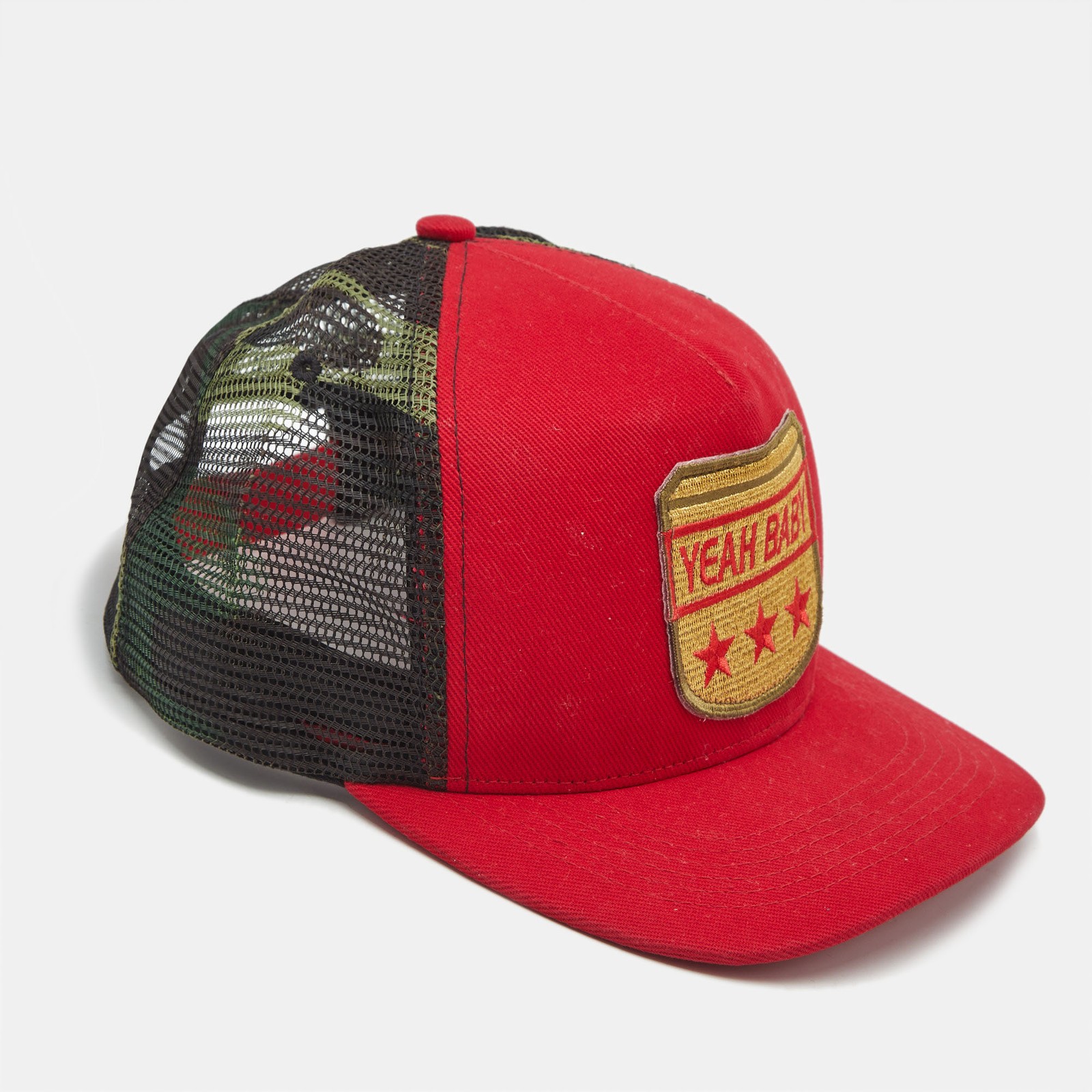 Cappellino camionista Saint Laurent rosso cotone Yeah bambino