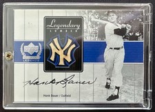 2000 Upper-Deck Legends HANK BAUER Legendary Lumber Game-Used Bat Relic Card!!