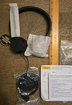 Jabra Evolve 20 Stereo Corded USB Headset New See All Pics And Description 