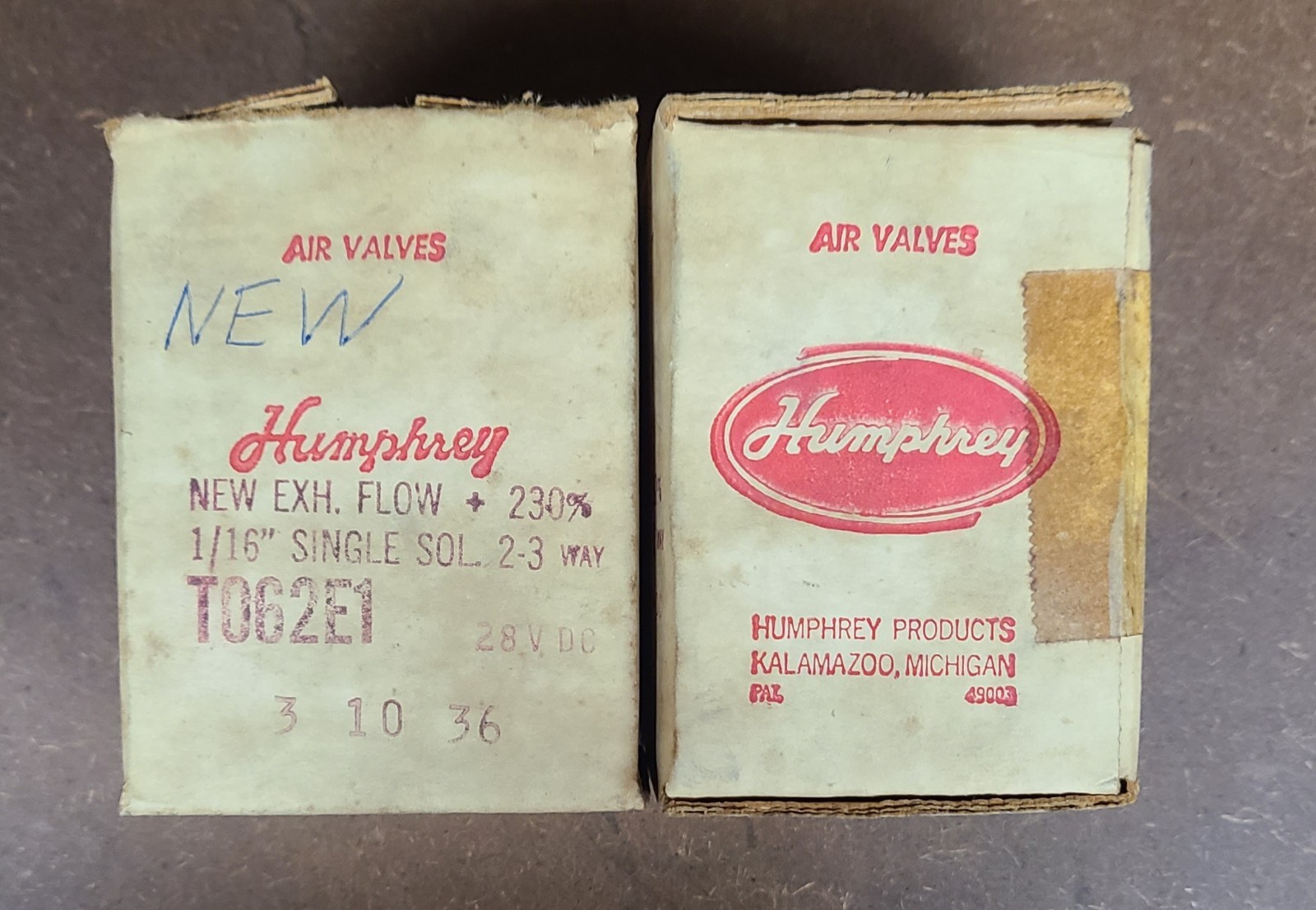 Humphrey Valve T062E1 3-10-36