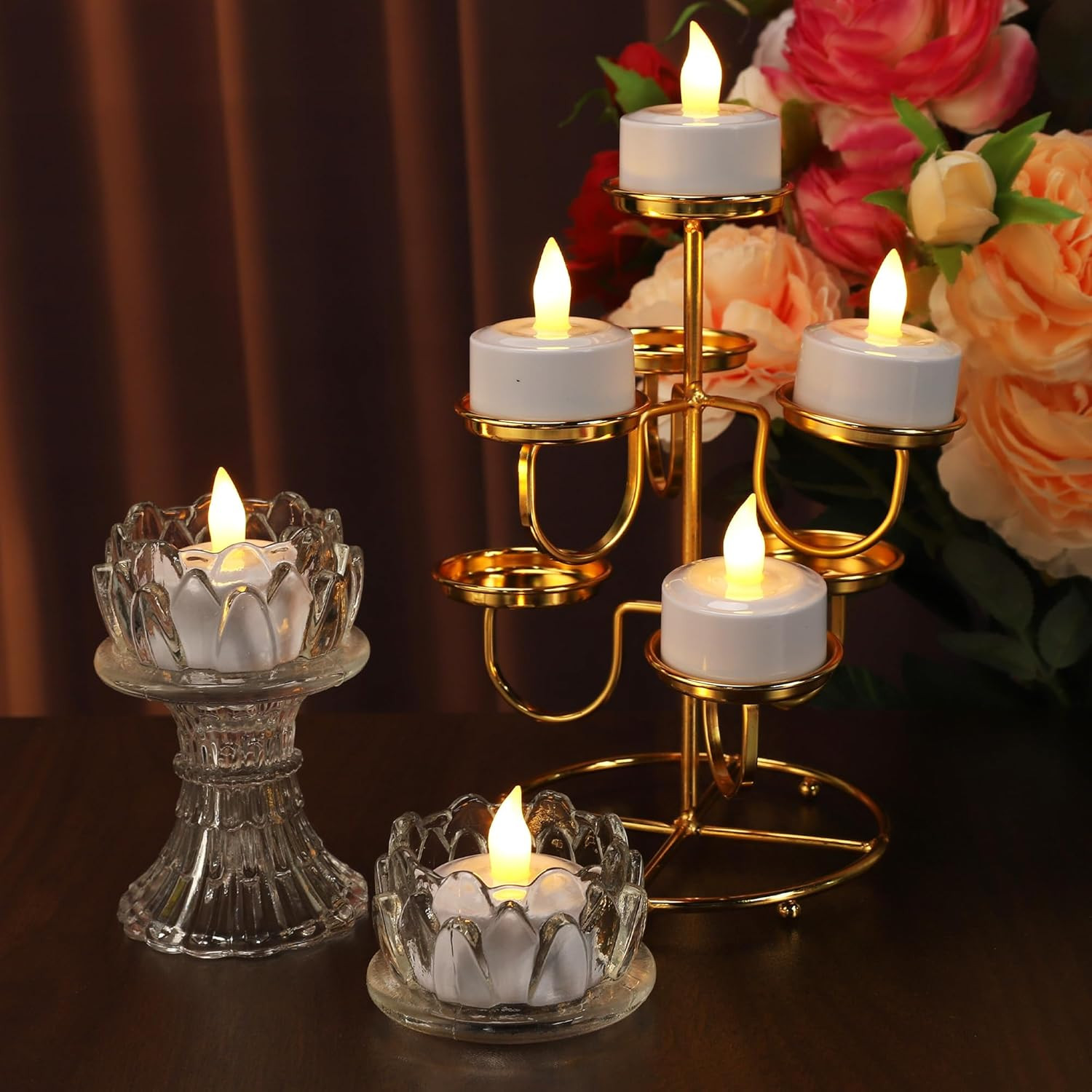 1-12Pc Candela senza fiamma in acrilico Altalena Candele elettroniche Luce a LED per matrimonio Lampada a candela romantica Festa di Natale Decorazioni per la casa  15