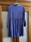 Old Navy Women’s Large NWOT Tunic Pleated Top Royal Blue Dot Pattern Rayon - NR — photo 9