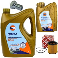 MotoröL Filter Set Gulf Formula GX 5W-40 7 Liter + Schraube FüR BMW 5Er 7Er E60