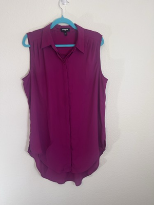 #ad Dark Pink Express Tunic Top Size Large $14.99