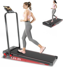 Walking Pad with Handle Bar and Incline, 3 in 1 under Desk Treadmill with Hiking