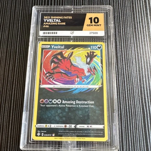 Pokémon TCG | Yveltal 046/072 | Shining Fates | Amazing Rare | ACE Grade 10