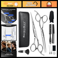 Professional Hair Cutting Scissors Kit - 10PC Hair Shears Set, 6" Thinning Sty