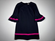 Eliza J Dress Women 10 Blue Pink Bell Sleeve Shift Career Cocktail Party Chic