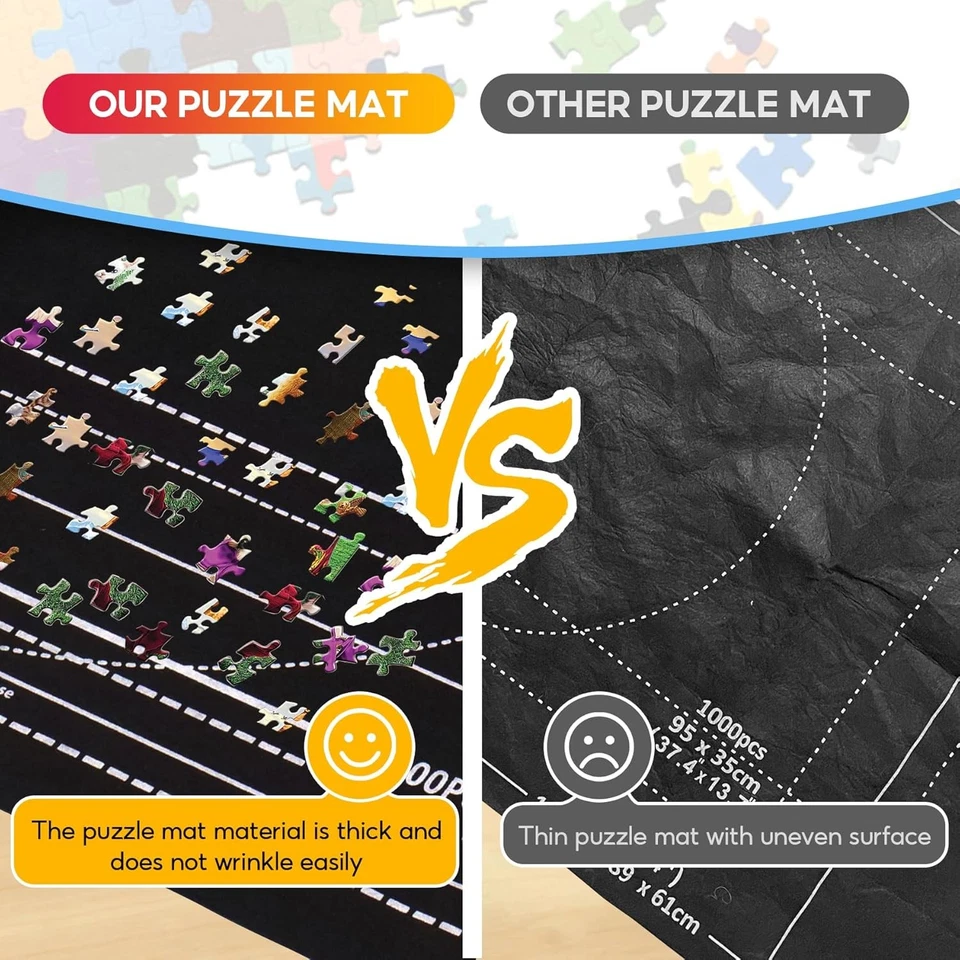 Rollo de alfombrilla de rompecabezas hasta 1000 1500 2000 piezas mesa portátil tablero de rompecabezas Ma Foto 3 de 4