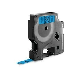 Dymo 40916 9mm x 7m Black on Blue Tape