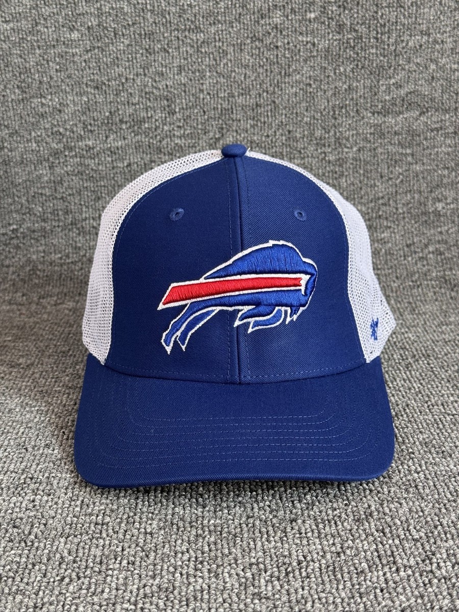 '47 Brand Buffalo Bills Trucker Strapback Blue White Hat Mesh Back NFL