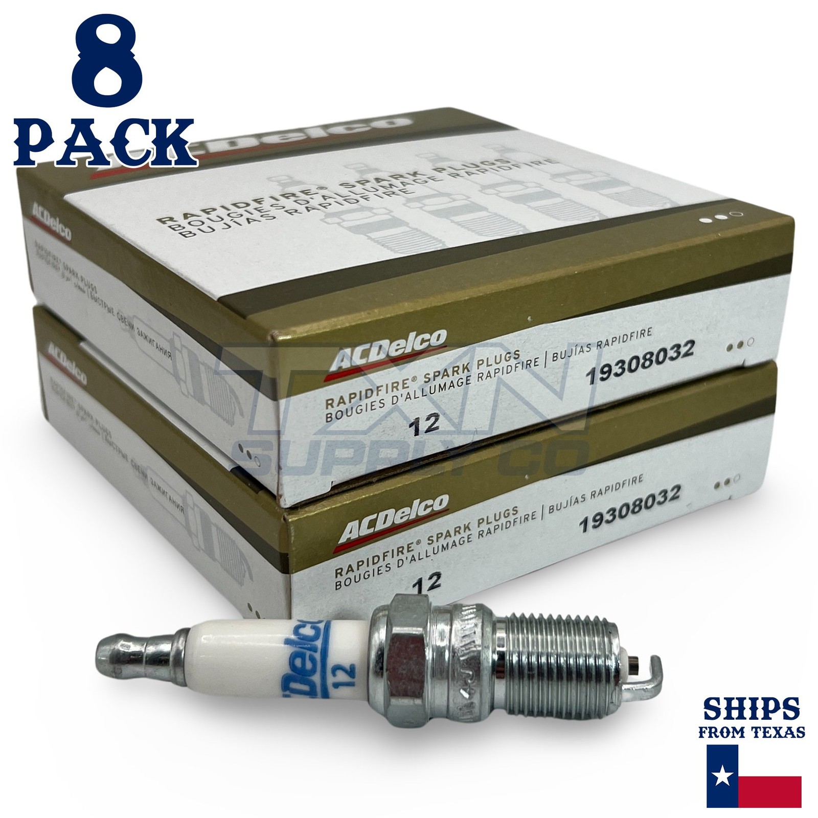 8 Pack GM ACDelco #12 RAPIDFIRE Platinum Spark Plugs 19308032