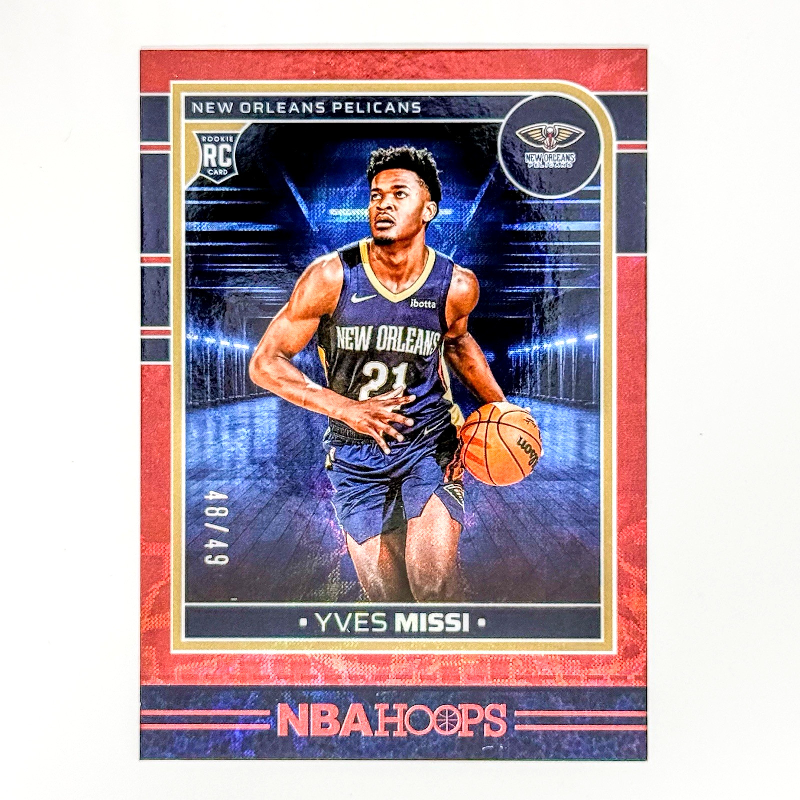 Yves Missi (RC) 2024-25 NBA Hoops Red Scope /49 #251 Pelicans Rookie