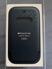 Brand New Apple iPhone 12 Mini Leather Sleeve With MagSafe - Baltic Blue