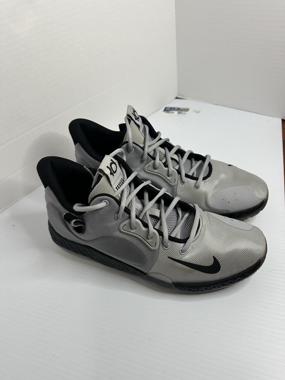 Nike KD Trey 5 VII Wolf Grey Black White AT1200-002 Basketball Sneakers Men thumbnail 2