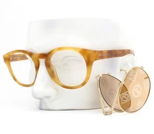 Giorgio Armani Eyeglasses Fold Clip-On Lens AR8190U Honey Havana 48mm w/case