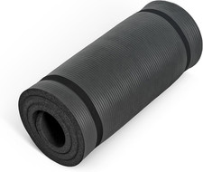 CAP 1" Extra Thick Yoga Mat, Exercise Mat with Strap, Multiple Colors