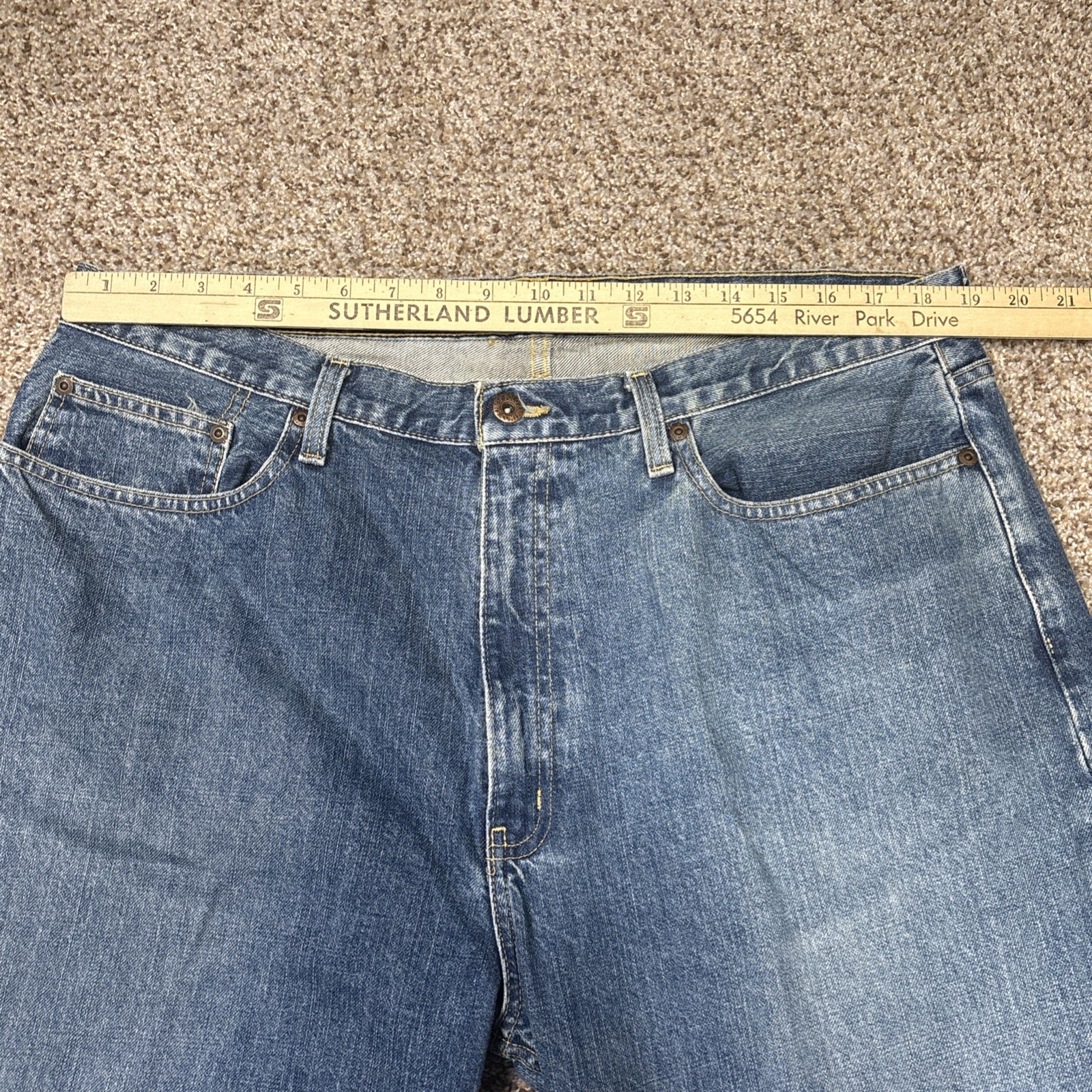 Polo Ralph Lauren RL Woodrow Jeans Baggy Denim Wide Leg Size 38x30 - View 7