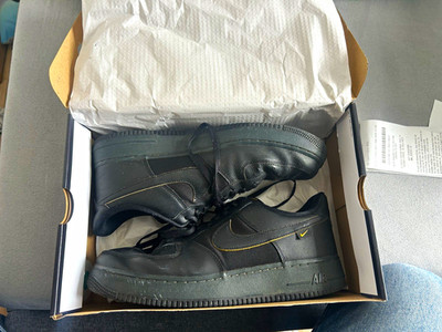 Nike Air Force 1 Low Herren Sneaker Leder Schwarz EU 47 US 11,5  VB