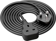 Single Extension Lead 6ft Cord Travel Power Cable 13 Amp Outdoor Plug Socket He