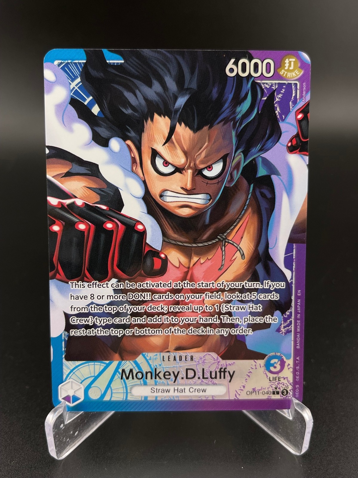 Monkey.D.Luffy 2025 A Fist of Divine Speed #OP11-040 Leader