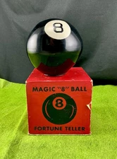 RARE Vintage Magic 8 Ball Fortune Teller Original Box Alabe Crafts 1948-50 USA